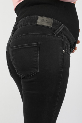 Balins Hamile Şardonlu Kot Pantolon Siyah - Thumbnail