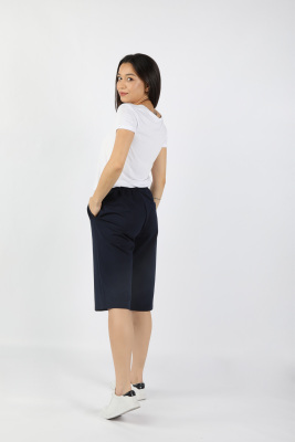 Kadın 2 İplik Kapri Lacivert - Thumbnail