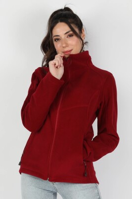 Balins - Kadın Balıkçı Fermuarlı Sweatshirt Bordo