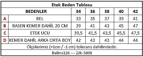 Kadın Baskılı Gabardin Etek Gri - 6