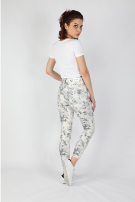 Kadın Baskılı Pantolon Gri - Thumbnail