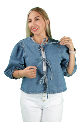 Kadın Önden Bağlamalı Gömlek - Thumbnail