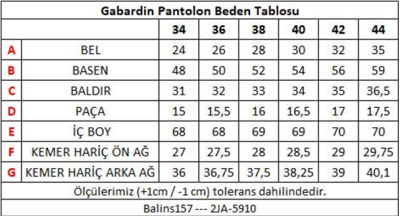 Kadın Beli Lastikli Gabardin Pantolon Bej - Thumbnail