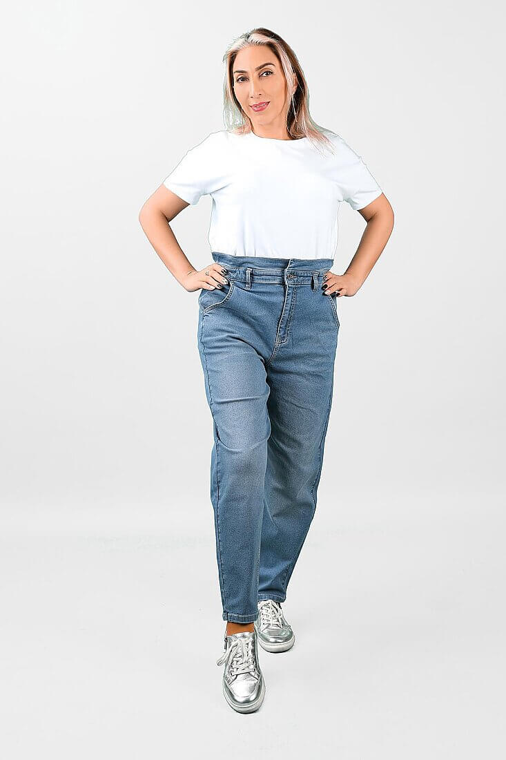 Kadın Beli Lastikli Kot Pantolon 2JA/5910 - 1