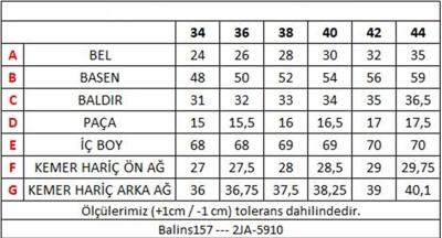 Kadın Beli Lastikli Kot Pantolon 2JA/5910 - Thumbnail