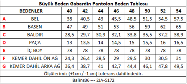 Kadın Büyük Beden Gabardin Pantolon Beyaz - 3