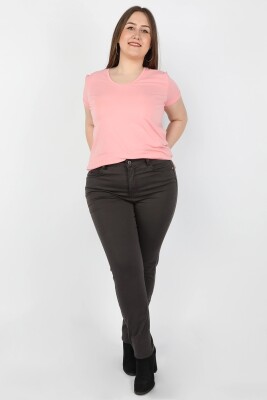 Balins - Kadın Büyük Beden Gabardin Pantolon Gri