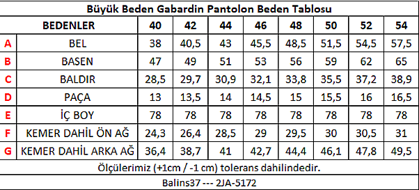 Kadın Büyük Beden Gabardin Pantolon Gri - 3