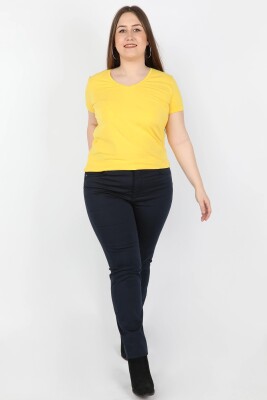 Balins - Kadın Büyük Beden Gabardin Pantolon Lacivert