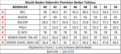 Kadın Büyük Beden Gabardin Pantolon Mavi - Thumbnail