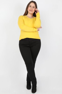 Balins - Kadın Büyük Beden Gabardin Pantolon Siyah