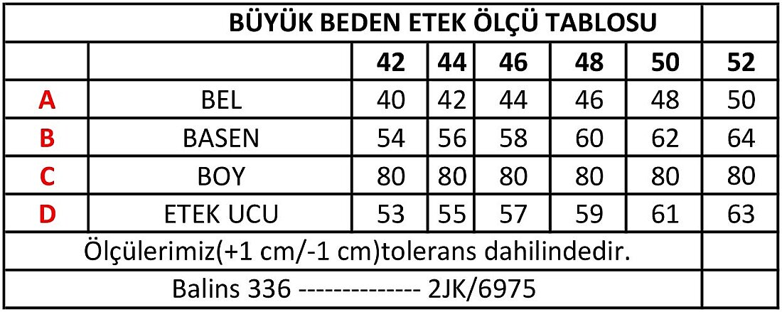 Kadın Büyük Beden Kot Etek - 4