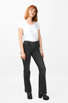 Kadın Çan Paça Kot Pantolon - Thumbnail