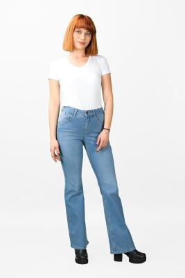 Kadın Çan Paça Kot Pantolon - Thumbnail