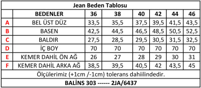 Kadın Cebi Düğme Detaylı Kot Pantolon - Thumbnail