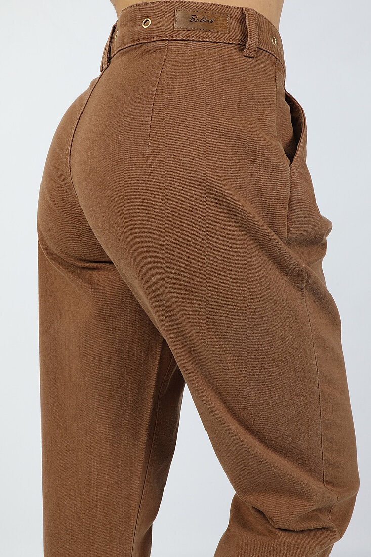 Kadın Chino Gabardin Pantolon Kahverengi - 2
