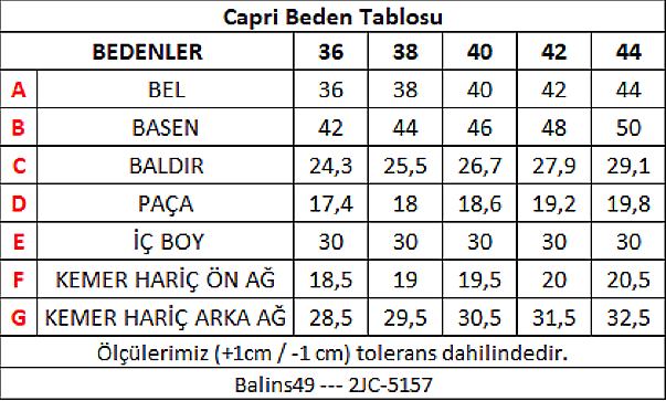 Kadın Çizgili Capri Lzr Ağart - 3