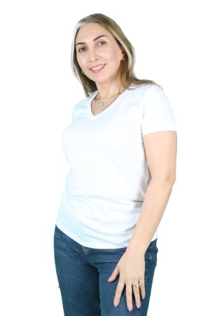 Kadın Cotton Kısa Kollu Tişört - 2