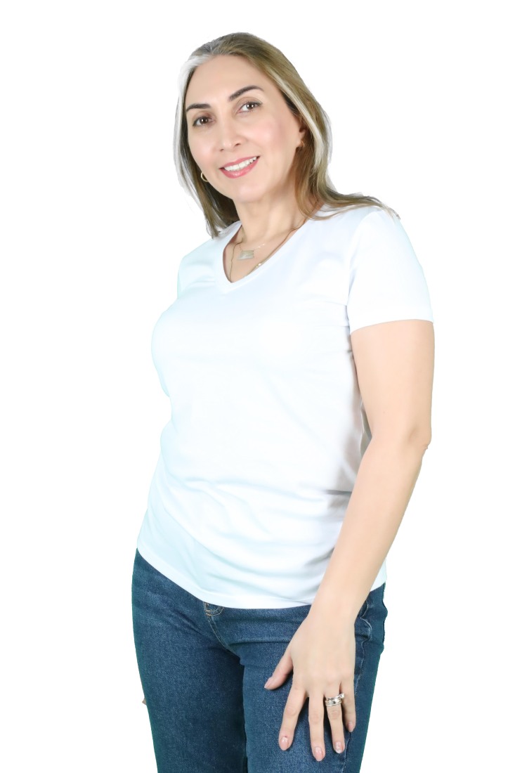 Kadın Cotton Kısa Kollu Tişört - 2