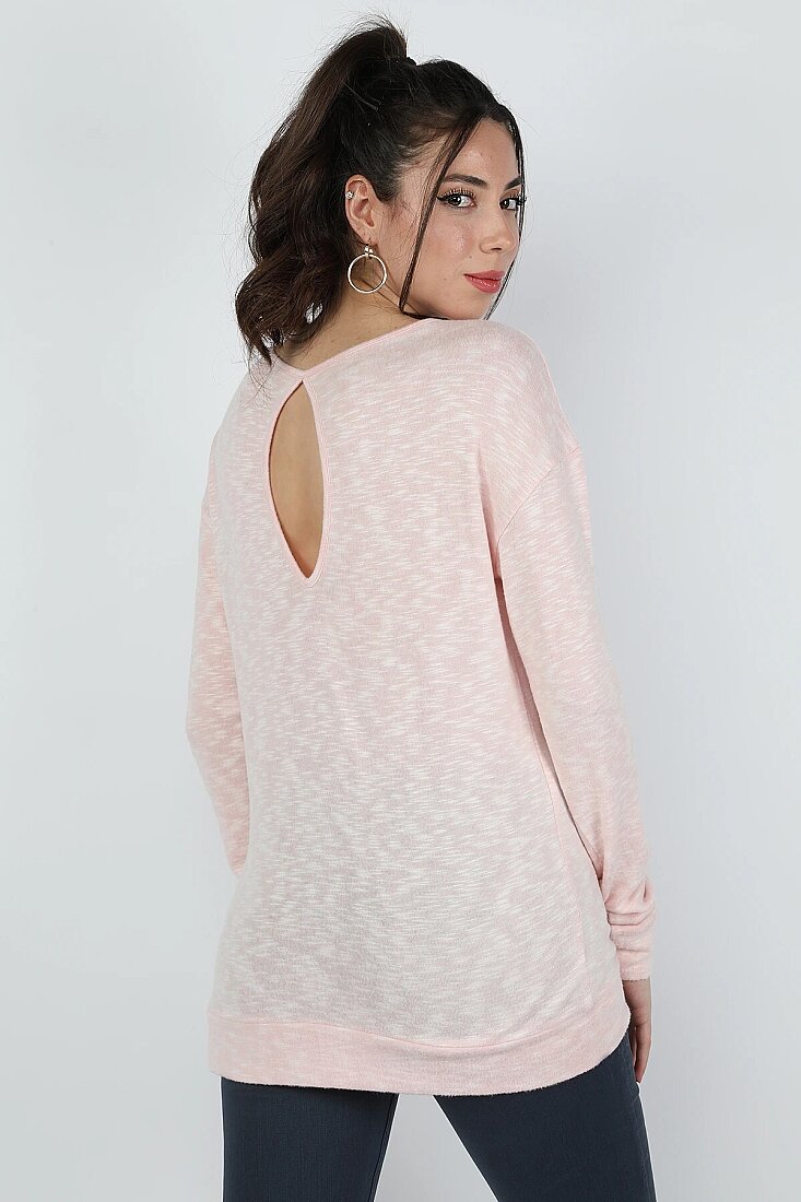 Kadın Damla Muline Triko - Pembe Pembe - 1