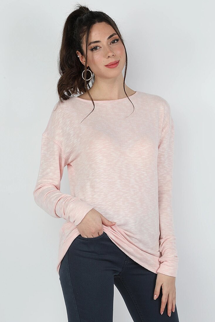Kadın Damla Muline Triko - Pembe Pembe - 2