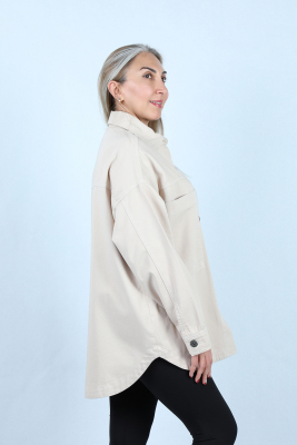 Kadın Dökümlü Gömlek - Thumbnail