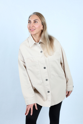 Kadın Dökümlü Gömlek - Thumbnail