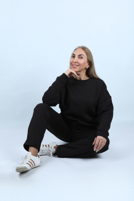 Kadın 3 İplik Şardonlu Eşofman Altı - Thumbnail