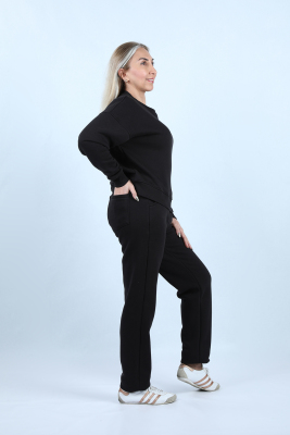 Kadın 3 İplik Şardonlu Eşofman Altı - Thumbnail