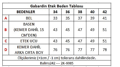 Kadın Gabardin Etek Bej - 3