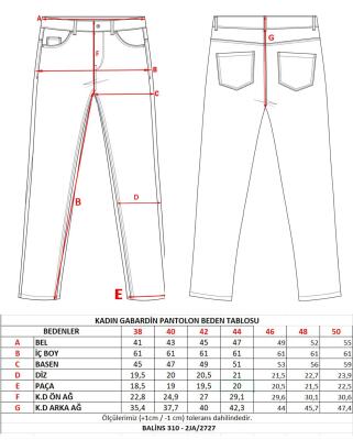 Kadın Gabardin Kapri - Thumbnail