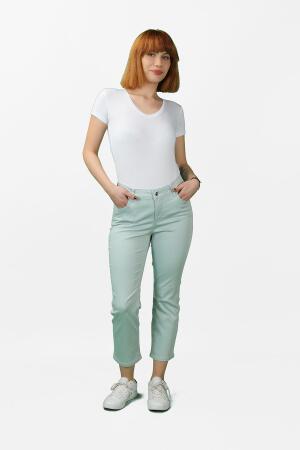 Kadın Gabardin Kapri Mint