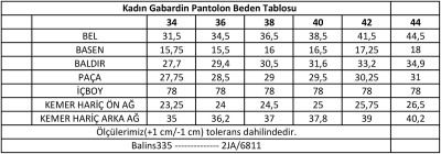 Kadın Gabardin Pantolon - Thumbnail