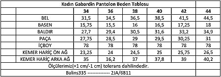 Kadın Gabardin Pantolon - 5