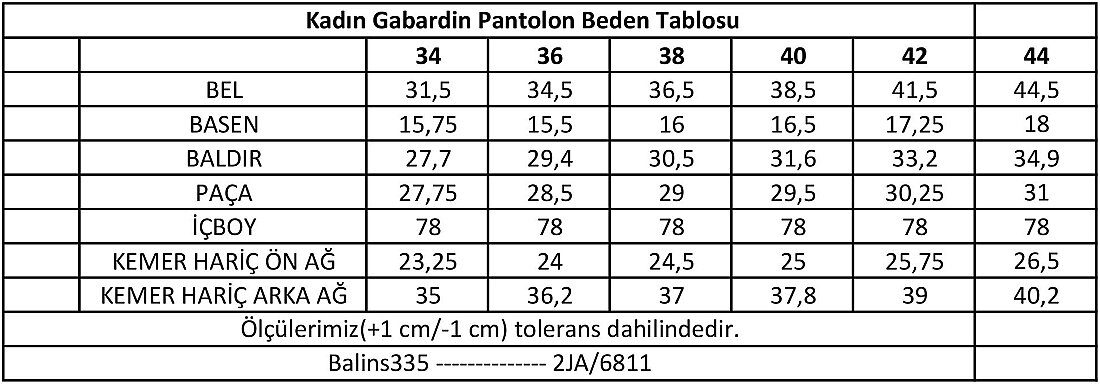 Kadın Gabardin Pantolon - 5