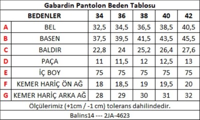 Kadın Gabardin Pantolon Antrasit - Thumbnail