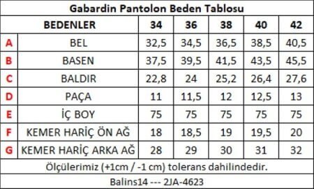 Kadın Gabardin Pantolon Antrasit - 3