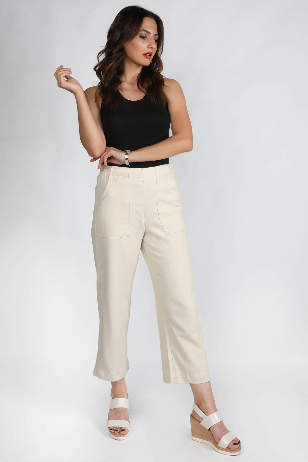 Kadın Gabardin Pantolon Bej Kadın Gabardin Pantolon Bej