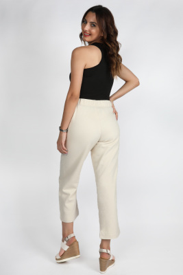 Kadın Gabardin Pantolon Bej - Thumbnail