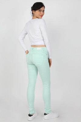 Kadın Gabardin Pantolon Mint - Thumbnail
