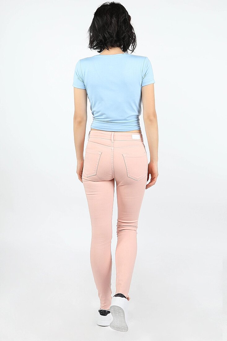 Kadın Gabardin Pantolon Pembe - 2