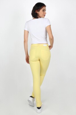 Kadın Gabardin Pantolon Sarı - Thumbnail