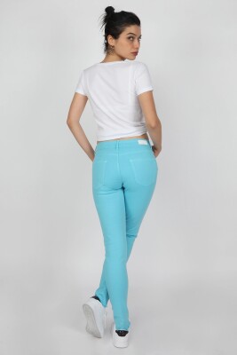 Kadın Gabardin Pantolon Turkuaz - Thumbnail