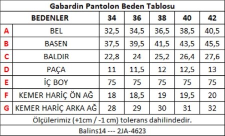 Kadın Gabardin Pantolon Turuncu - 3