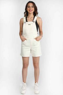 Kadın Gabardin Salopet Bej - Thumbnail