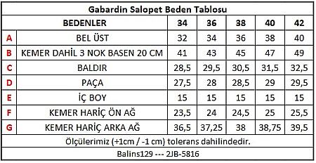 Kadın Gabardin Salopet Bej - 3