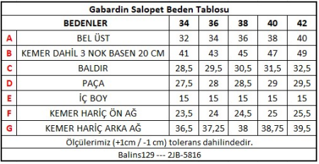 Kadın Gabardin Salopet Bej - 3