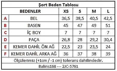 Kadın Gabardin Şort 3 Renkli - 5