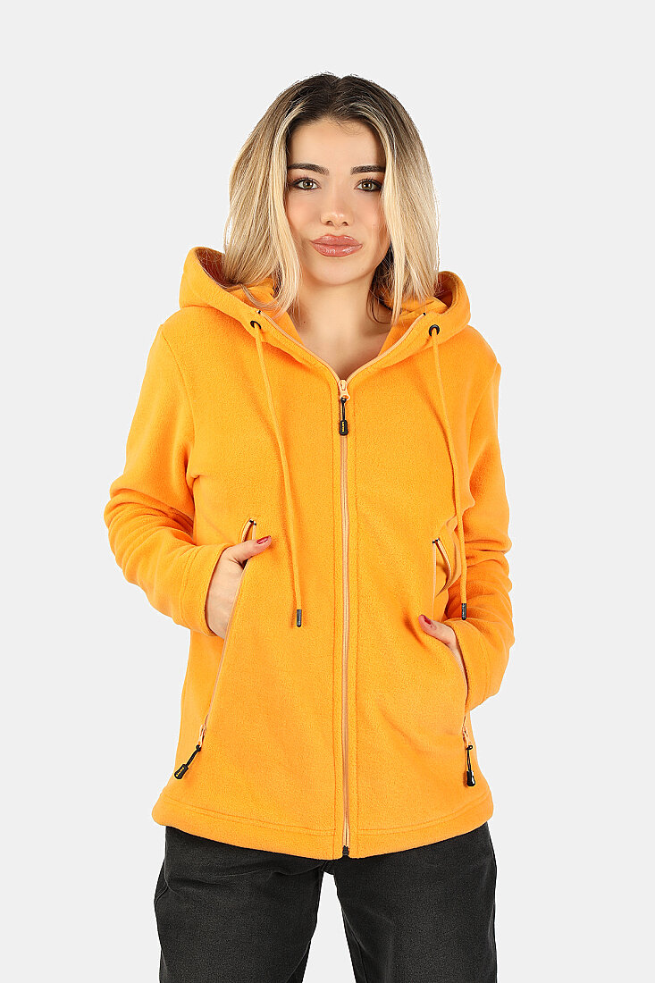 Kadın Kapüşonlu Sarı Sweatshirt Sarı - 1