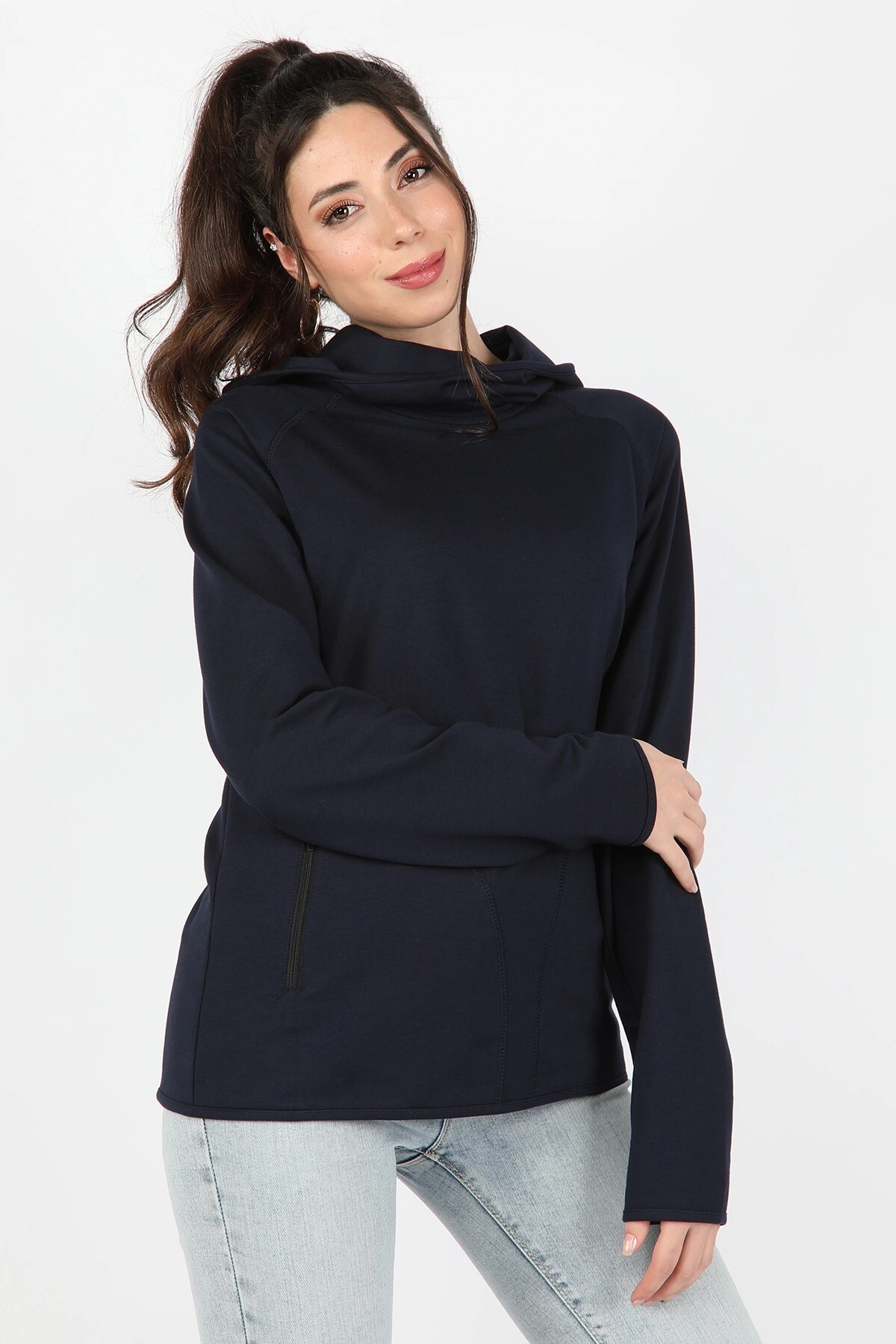 Balins - Kadın Kapüşonlu Sweatshirt Lacivert BT/262.Lacivert